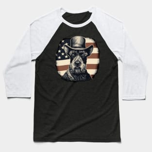 Kerry Blue Terrier 4th of July Baseball T-Shirt